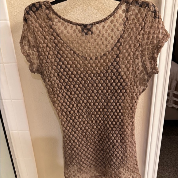 Women's Brown Spaghetti Strap With Top - Picture 3 of 5